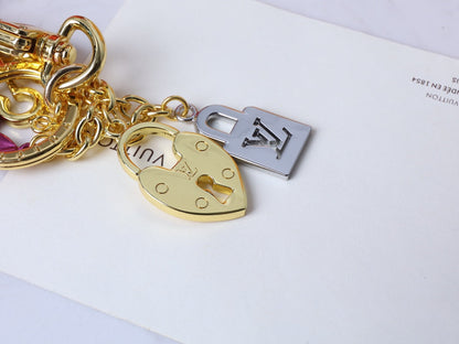 LU Key Buckle Bag  Gold Tone