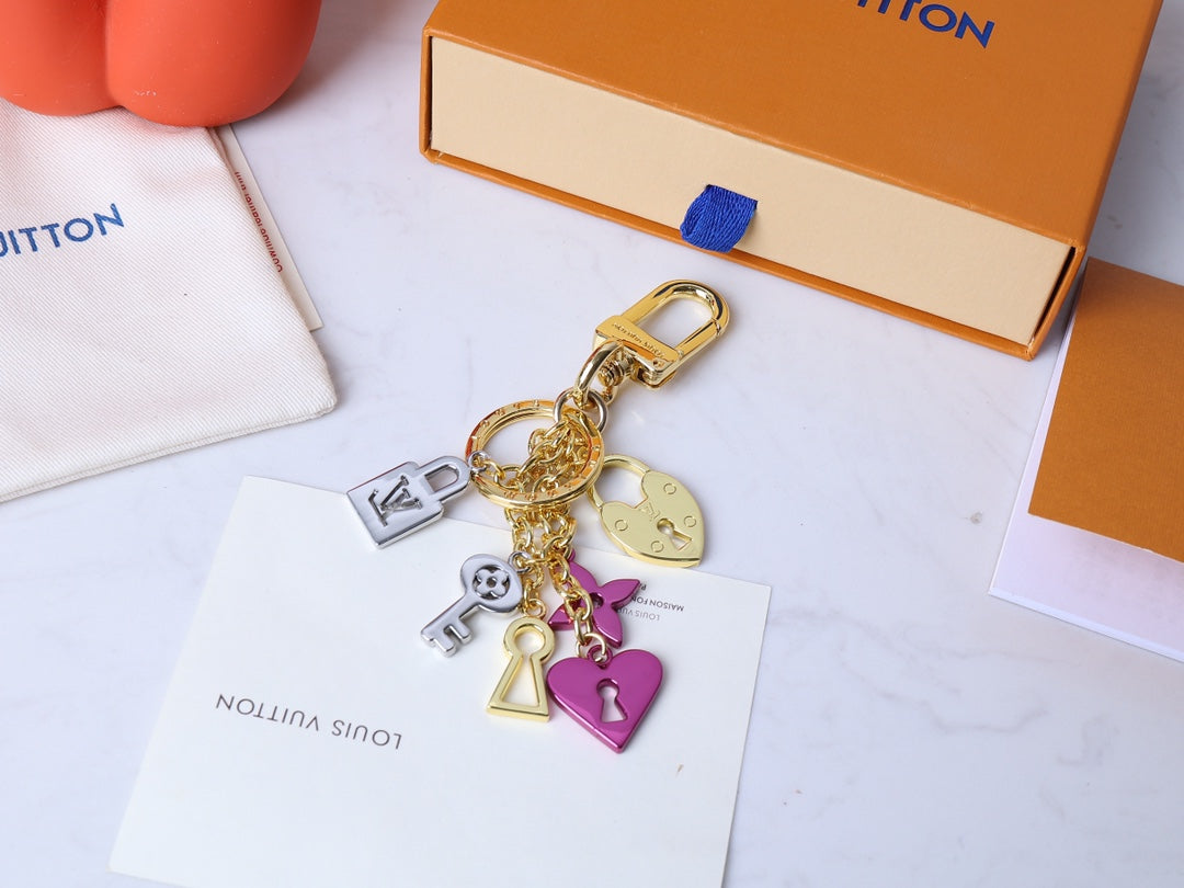 LU Key Buckle Bag  Gold Tone