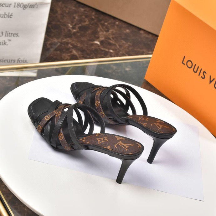 LU Mule Sandals Heel 2 Color 's