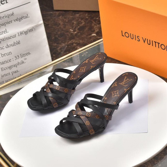 LU Mule Sandals Heel 2 Color 's