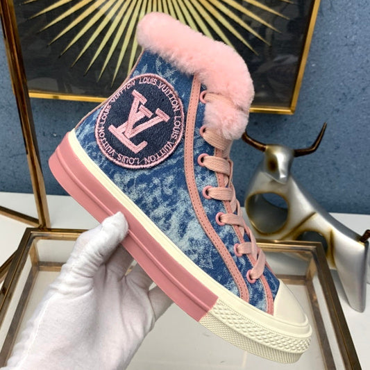 LU Sneakers Shearling Pink