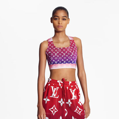 LU  Tank Top  T - shirt  2 Color's Woman Ombre Cropped