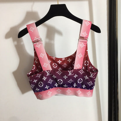 LU  Tank Top  T - shirt  2 Color's Woman Ombre Cropped