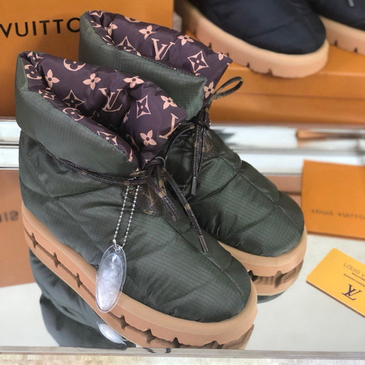 LU UGG Boots Green Puffer