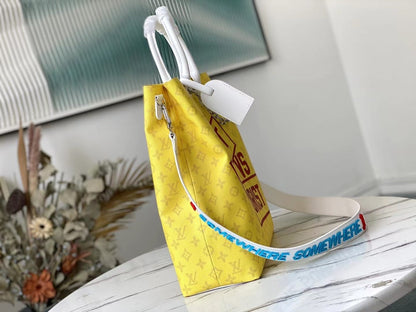LU Tote Bag  Yellow & Red