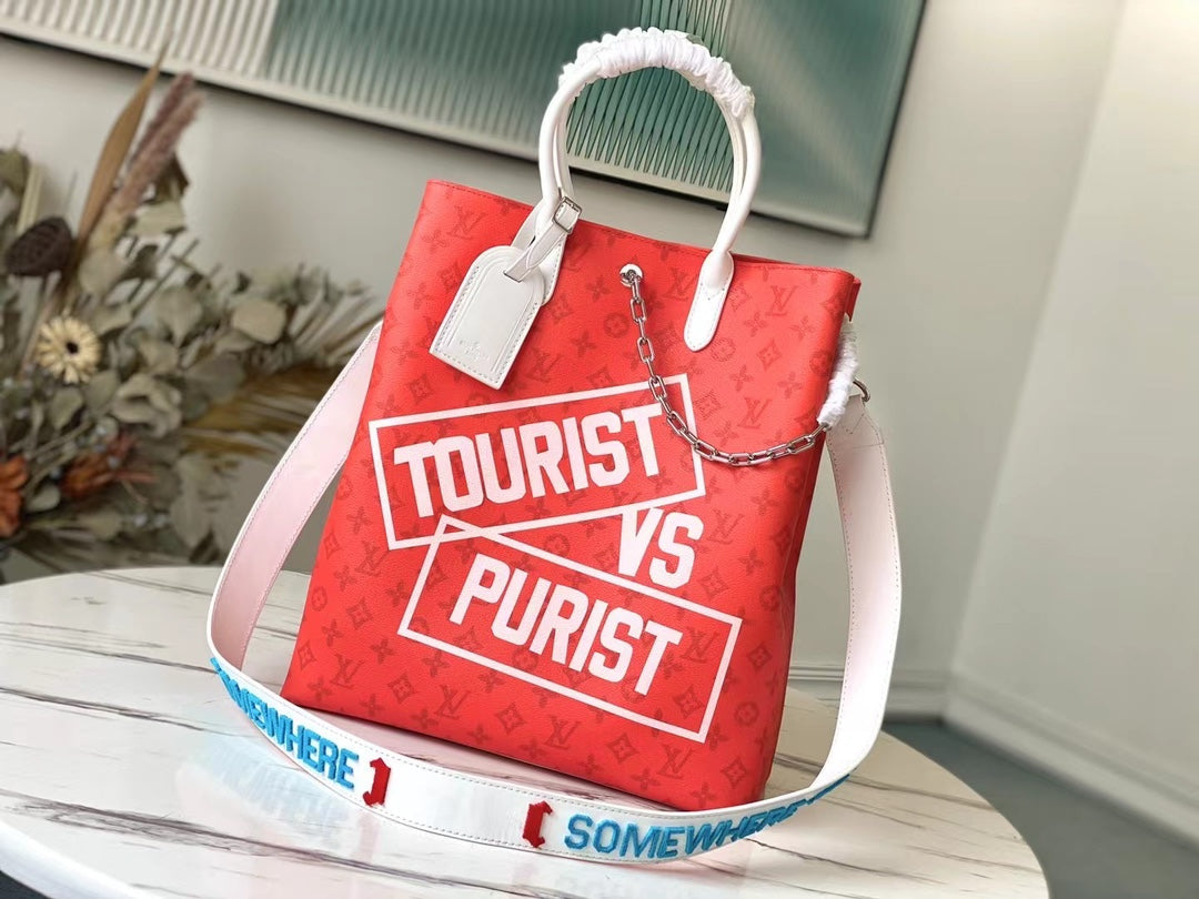 LU Tote Bag  Yellow & Red