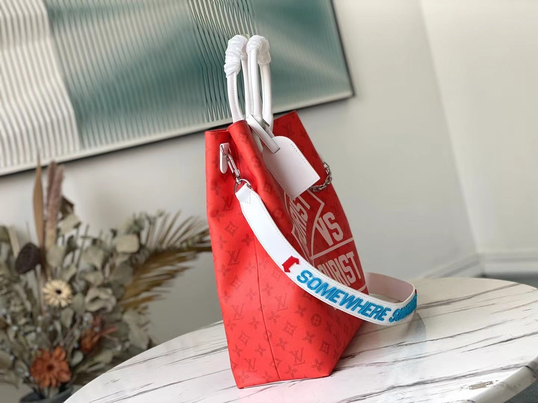 LU Tote Bag  Yellow & Red