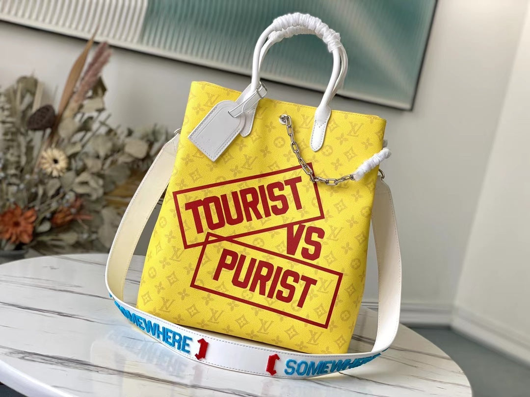 LU Tote Bag  Yellow & Red