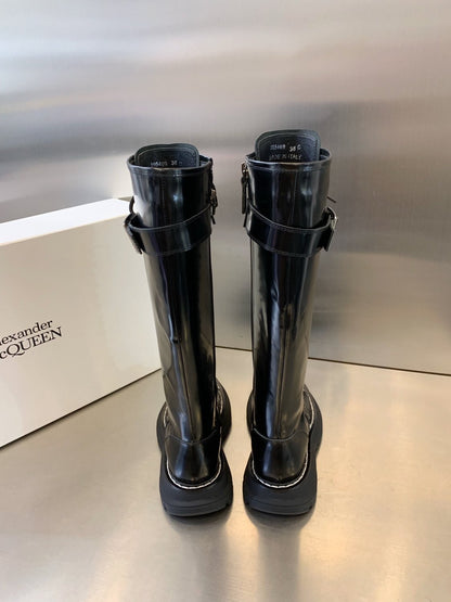 M*queen Undergrounds High Boots Black
