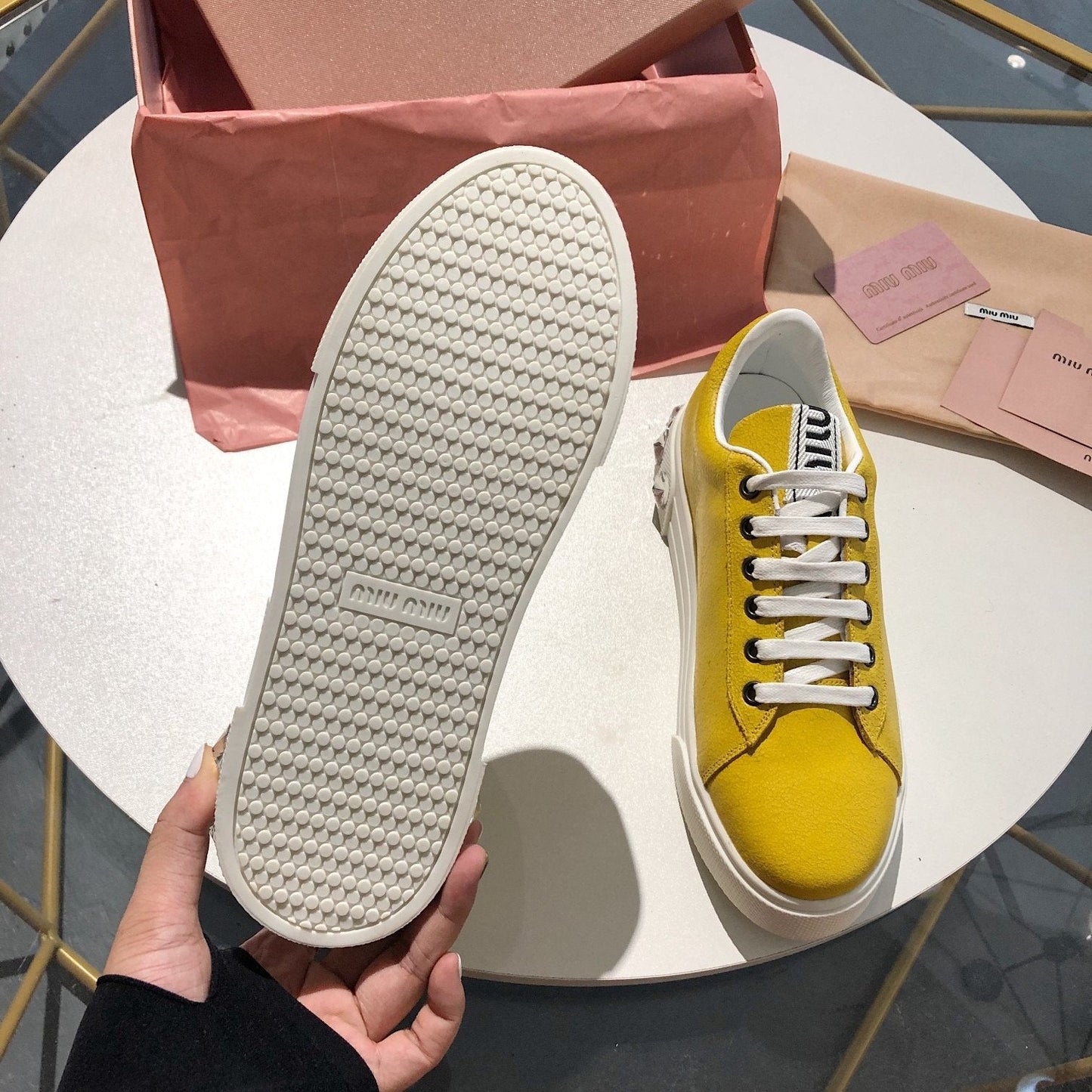 Miu Mi Sneakers Yellow and Red