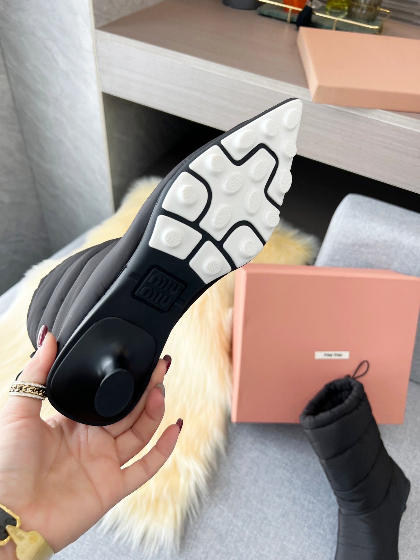 MIU MI  PRD  Boots Puffer Padded 2 Color 's LOW