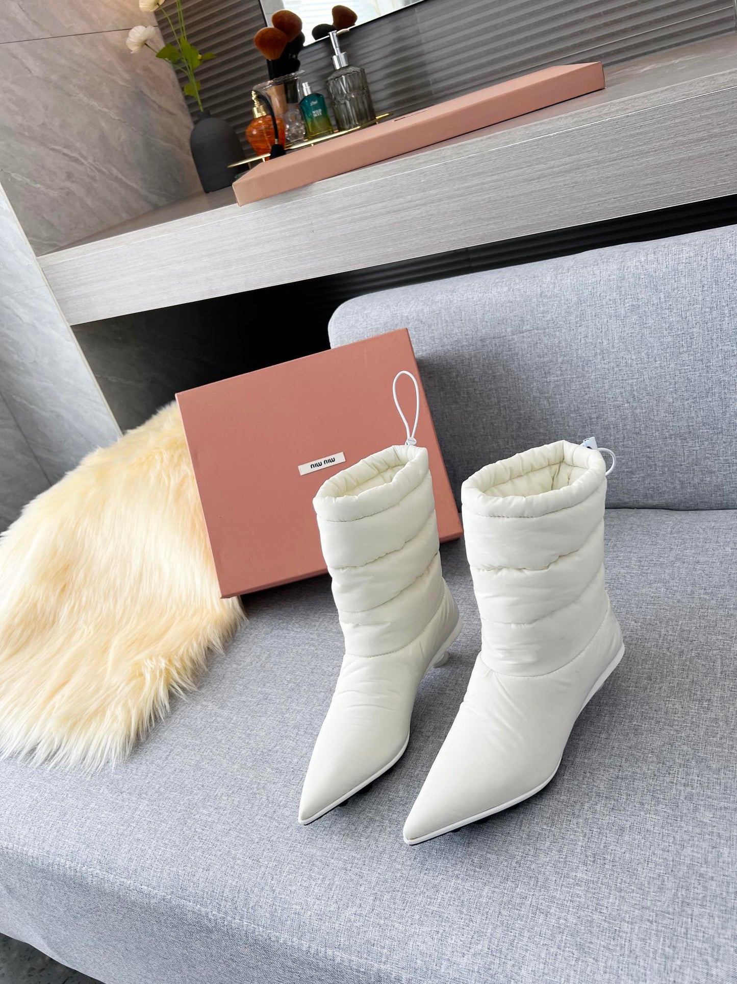 MIU MI  PRD  Boots Puffer Padded 2 Color 's LOW