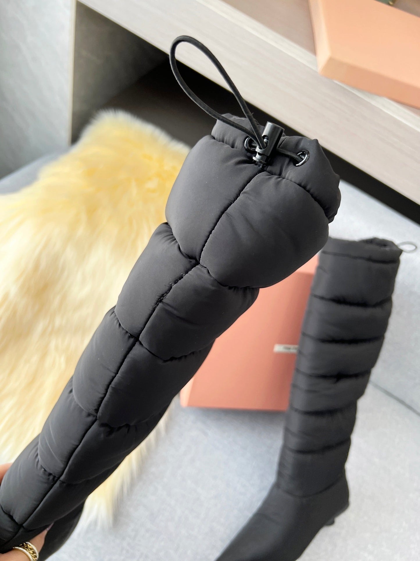 MIU MI  PRD  Boots Puffer Padded 2 Color 's