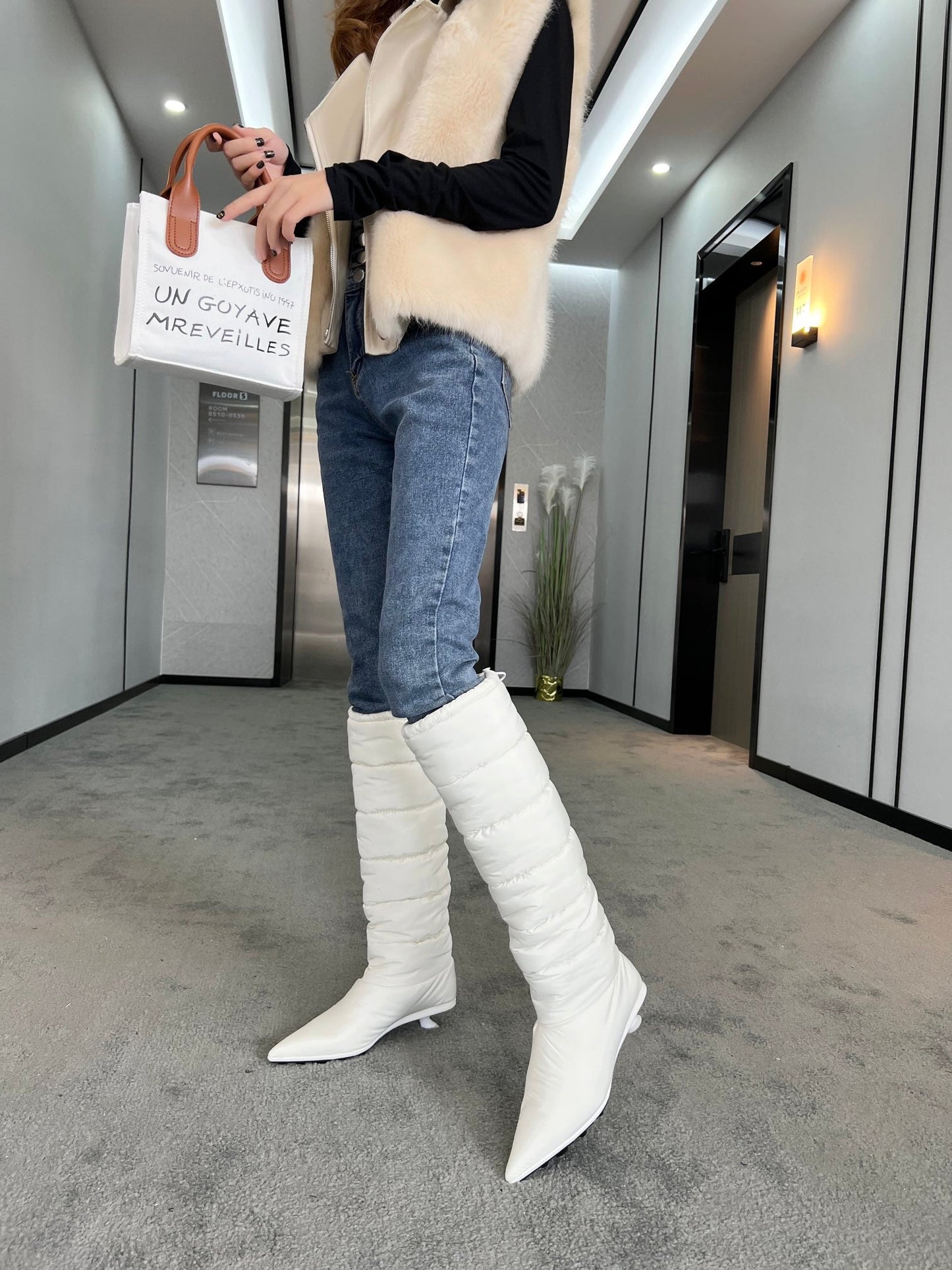 MIU MI  PRD  Boots Puffer Padded 2 Color 's