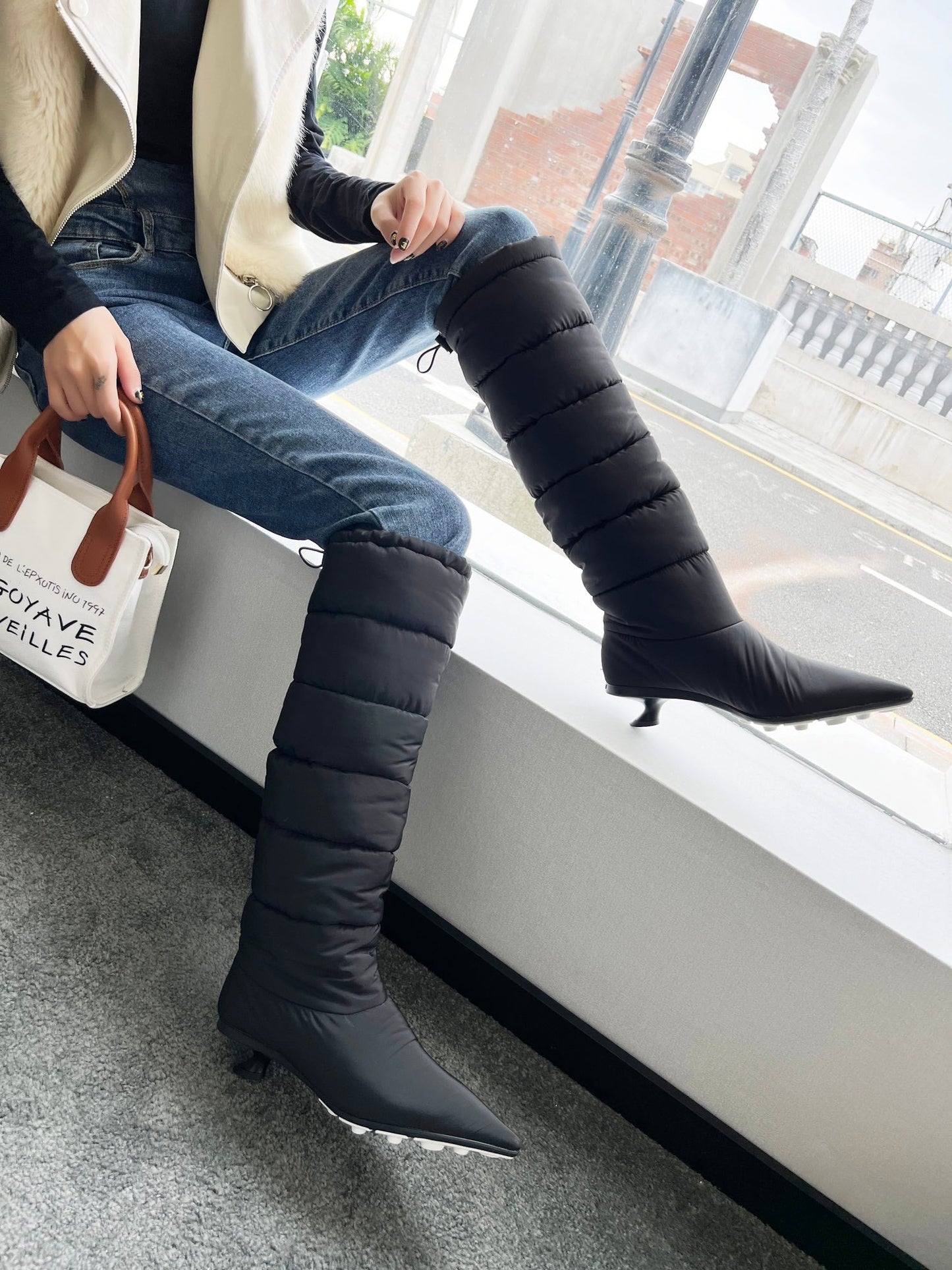 MIU MI  PRD  Boots Puffer Padded 2 Color 's