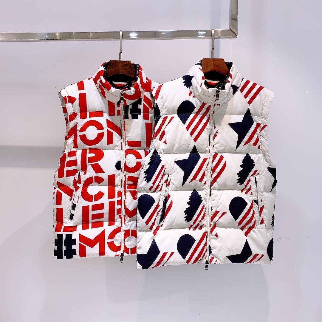 Moncr Down Jacket Vest White
