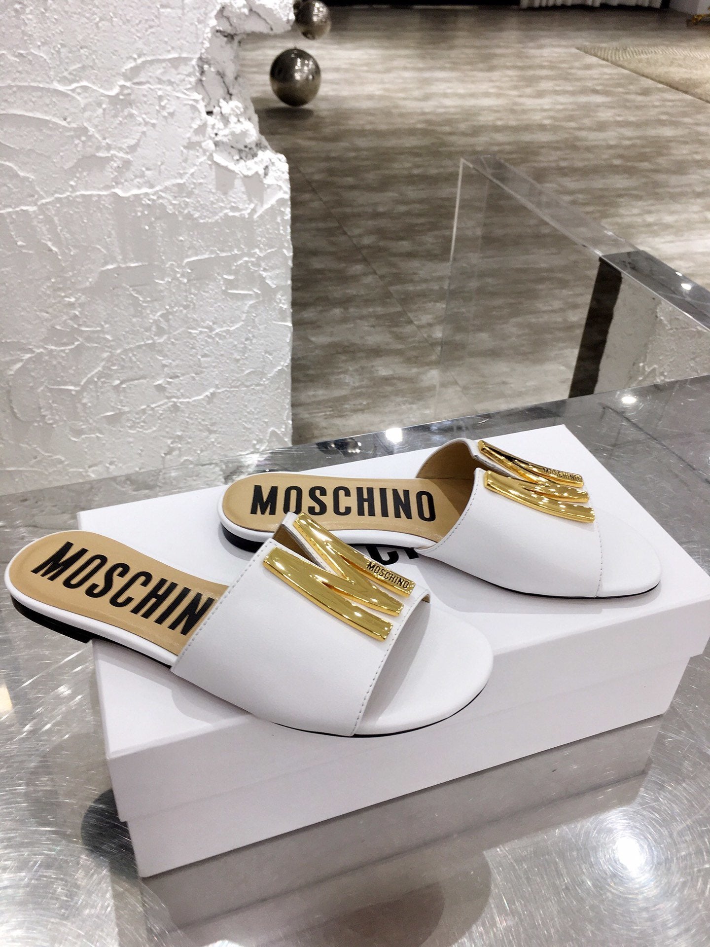 MOSKINO  Slippers White