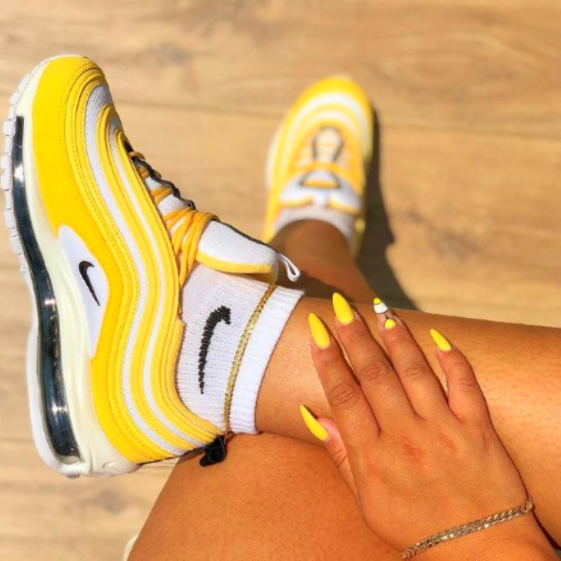N*ke Max 97 Yellow Sneakers