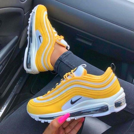 N*ke Max 97 Yellow Sneakers