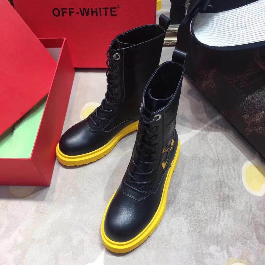 Off Wite Boots Yellow