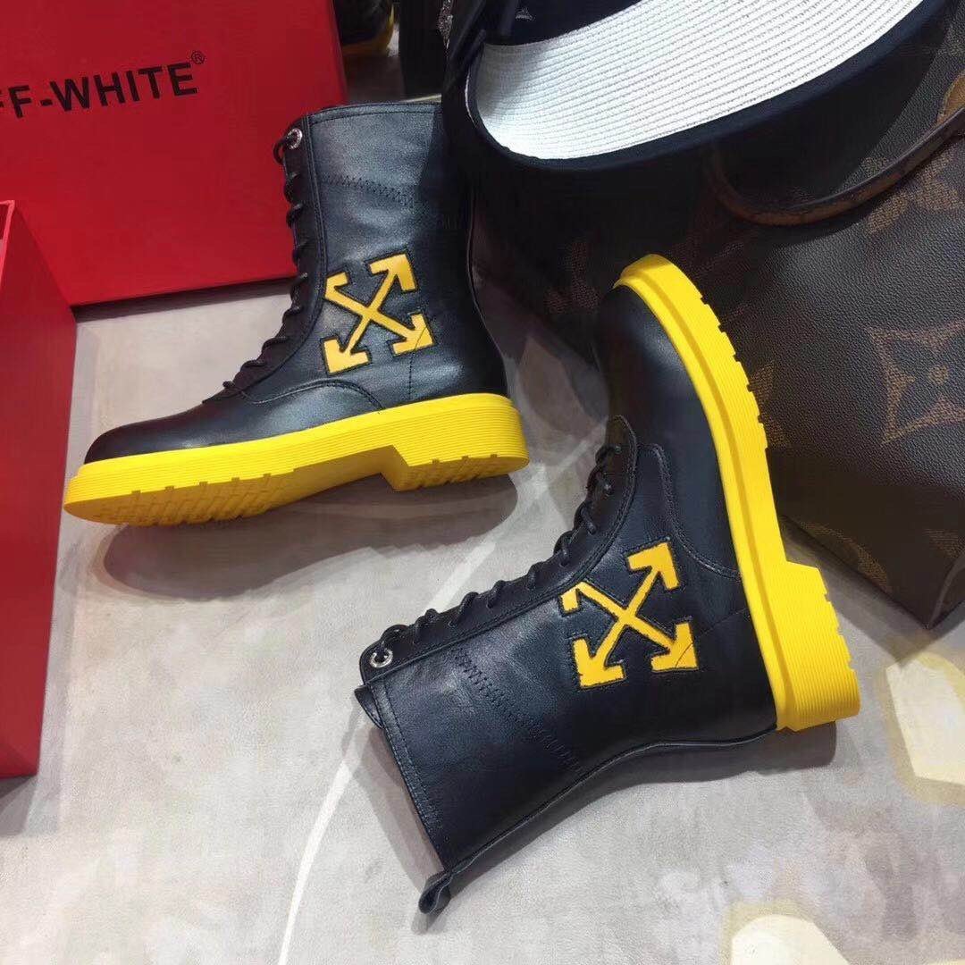 Off Wite Boots Yellow