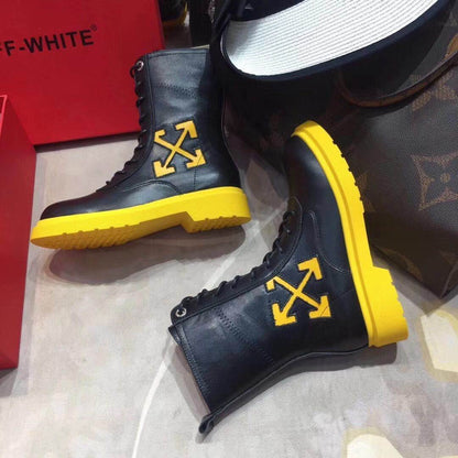 Off Wite Boots Yellow