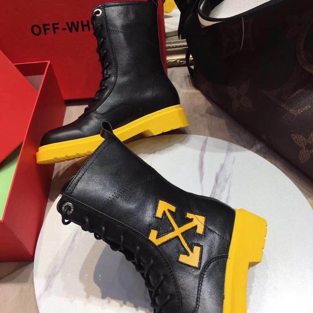 Off Wite Boots Yellow