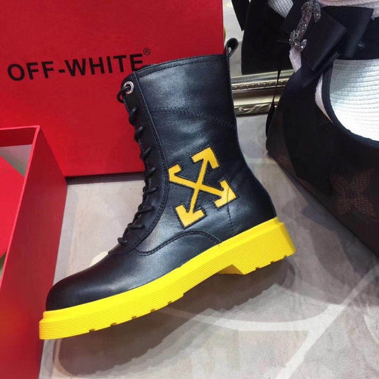 Off Wite Boots Yellow