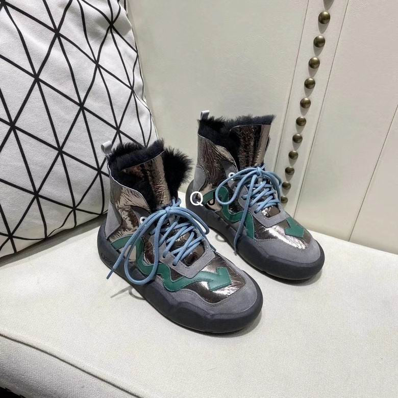 OFF WITE Sneakers High Shearling  2 Color 's