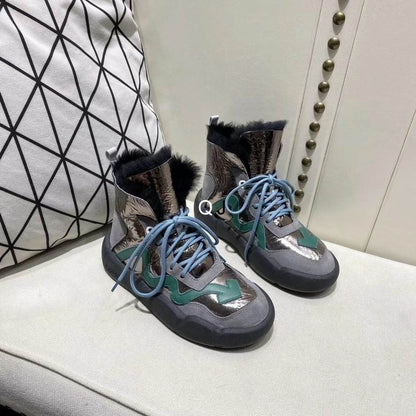 OFF WITE Sneakers High Shearling  2 Color 's