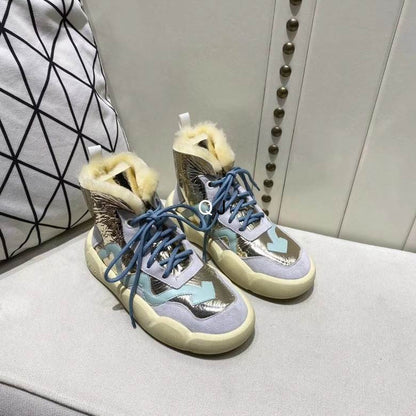 OFF WITE Sneakers High Shearling  2 Color 's