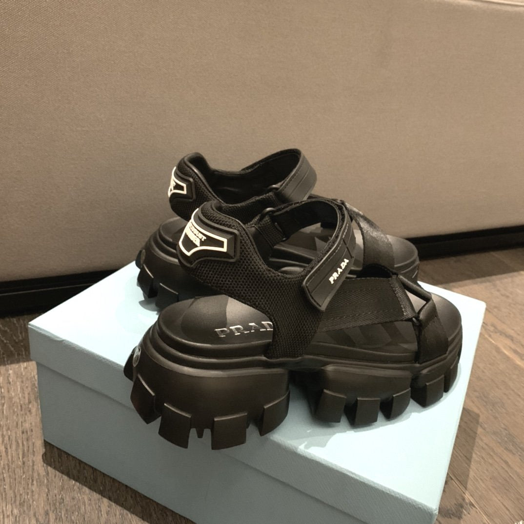 PRD Sandals Black Wedge