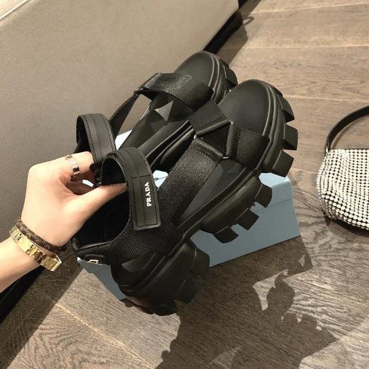 PRD Sandals Black Wedge