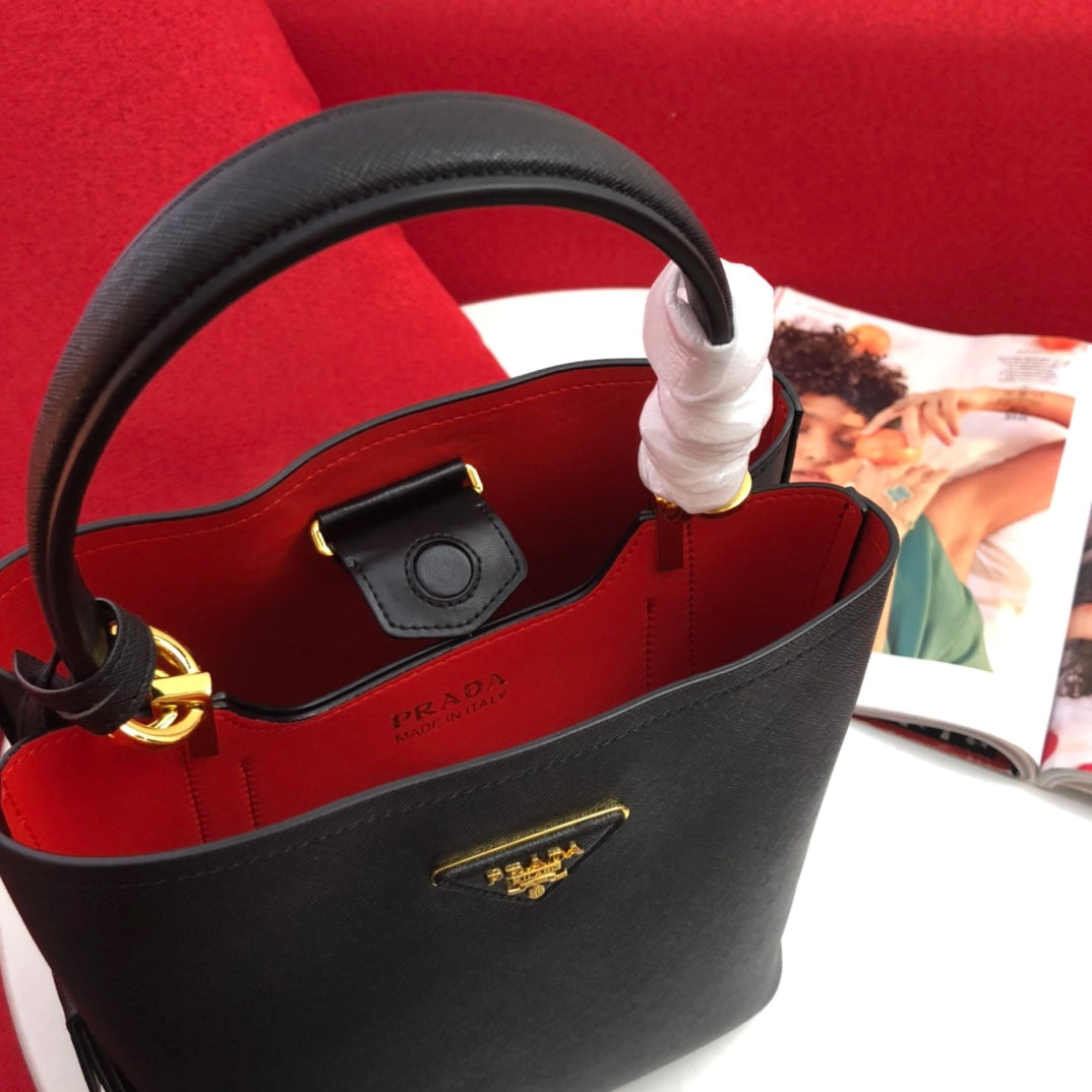 PRD Saffiano Bag  Black 23 cm
