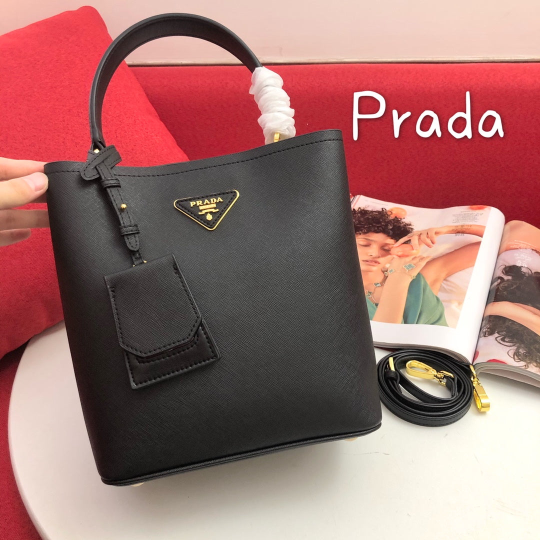PRD Saffiano Bag  Black 23 cm