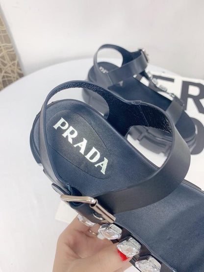 PRD Sandals Black Wedge
