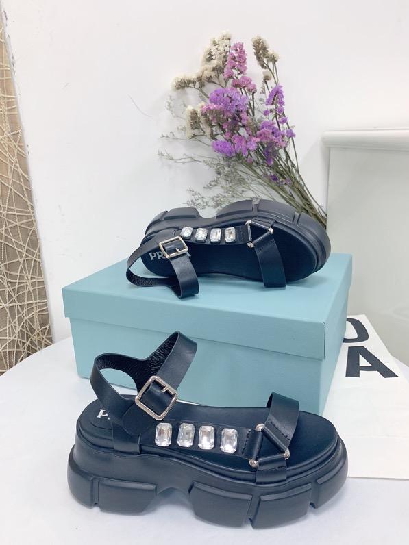 PRD Sandals Black Wedge