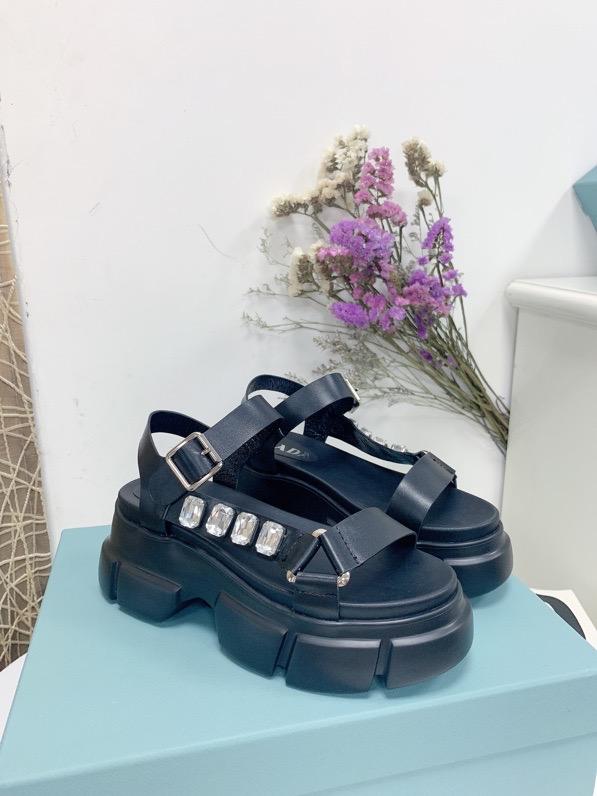 PRD Sandals Black Wedge