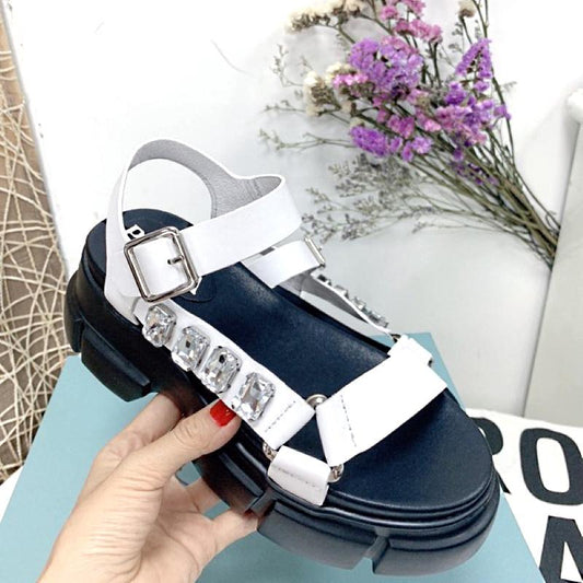 PRD Sandals White Wedge