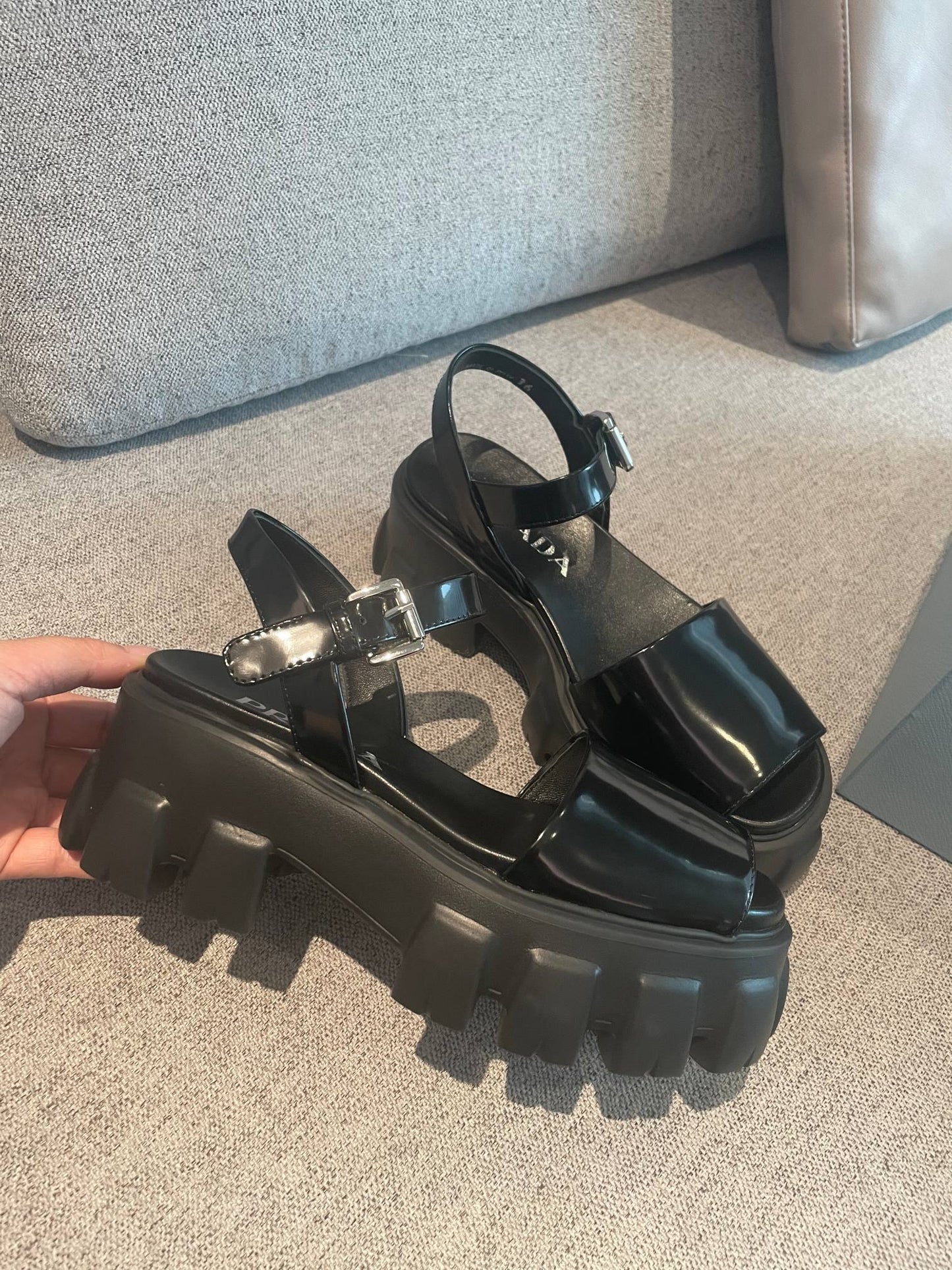 Prd Sandals Black Wedge