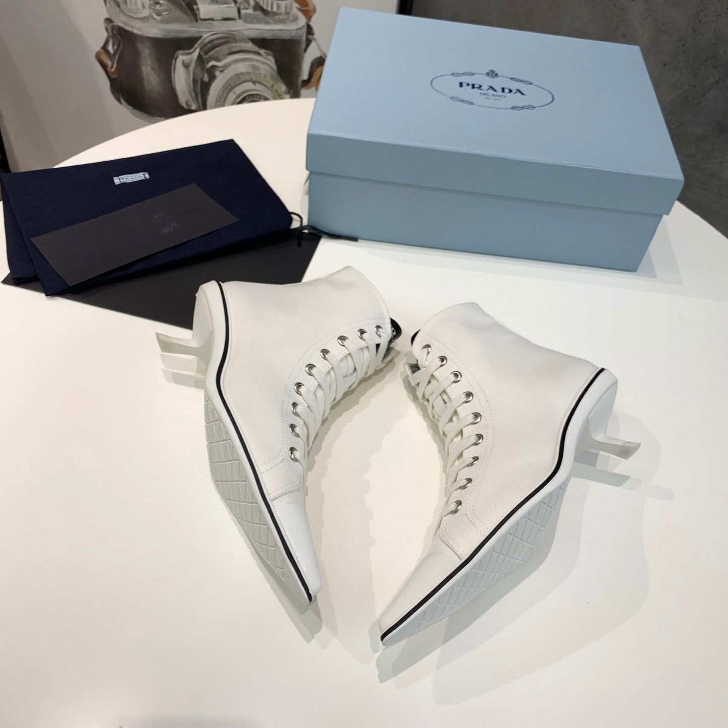 PRD Sneakers White Heeled High