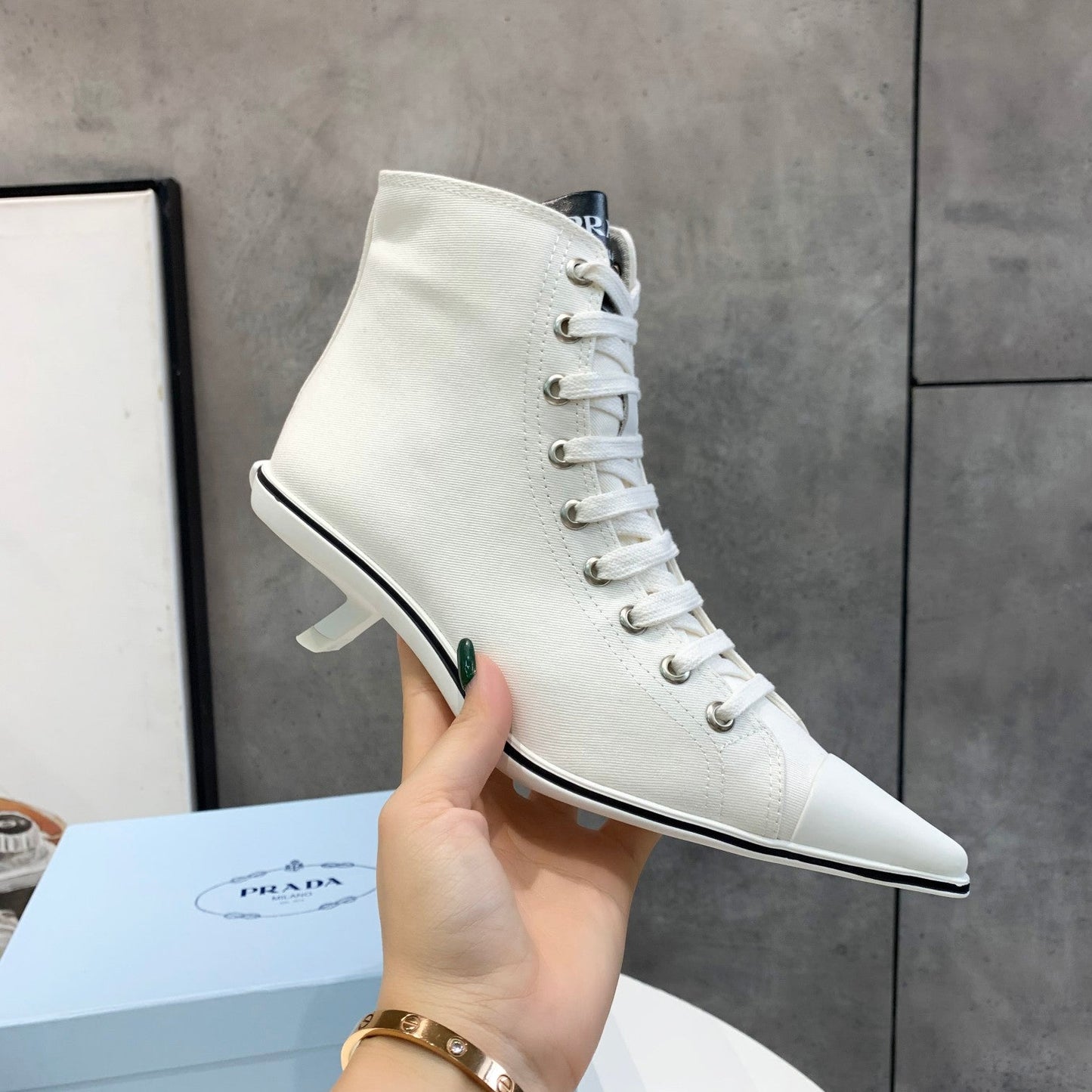 PRD Sneakers White Heeled High