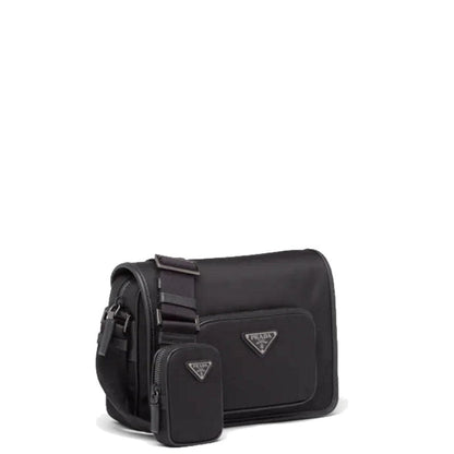 PRD Leather Nylon Messenger Bag Saffiano