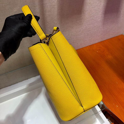PRD Saffiano Panier Bag  2 Color 's Pink&Yellow