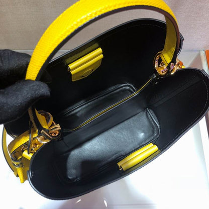 PRD Saffiano Panier Bag  2 Color 's Pink&Yellow