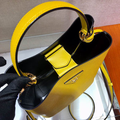 PRD Saffiano Panier Bag  2 Color 's Pink&Yellow