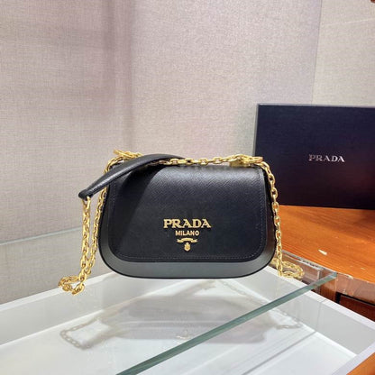PRD Saffiano  Bag  Silver & Gold