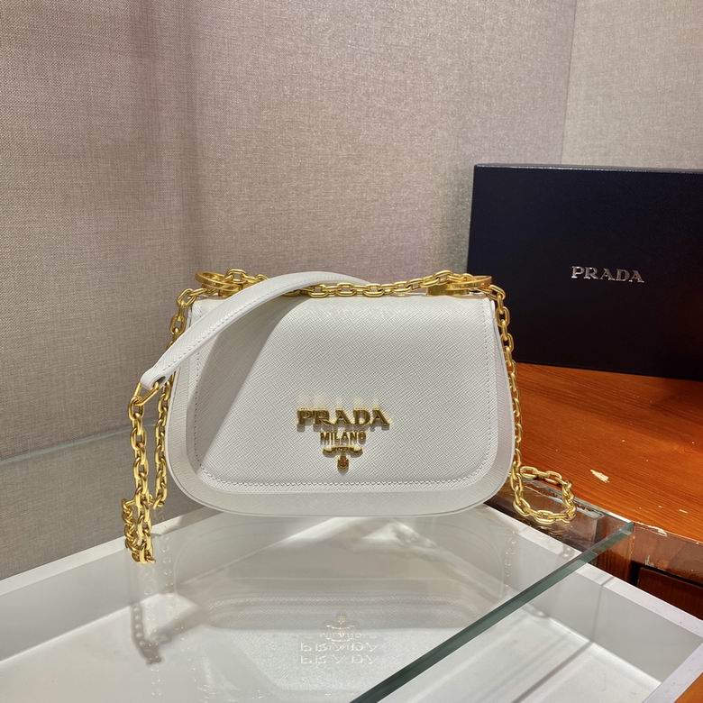 PRD Saffiano  Bag  Silver & Gold