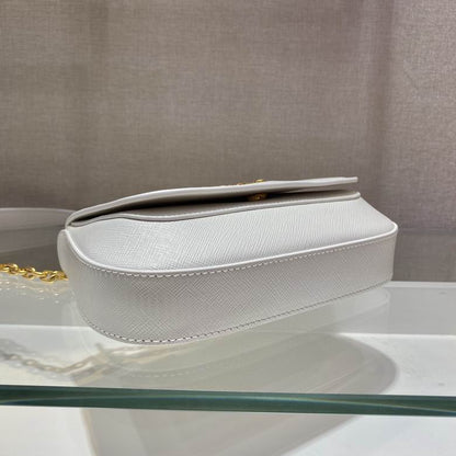 PRD Saffiano  Bag  Silver & Gold