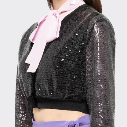 PRD Sweater Top Sequin 2 Color 's Knitted